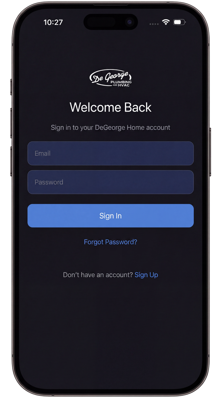 Login screen — branded